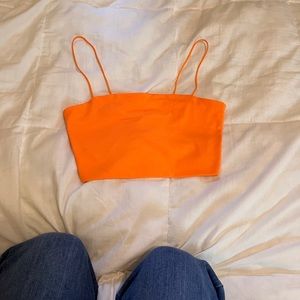 Bright 🍊orange vibrant crop top